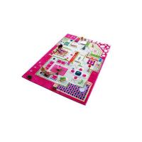 Игровой коврик "Дом мечты с бассейном" розовый (230х160 см)